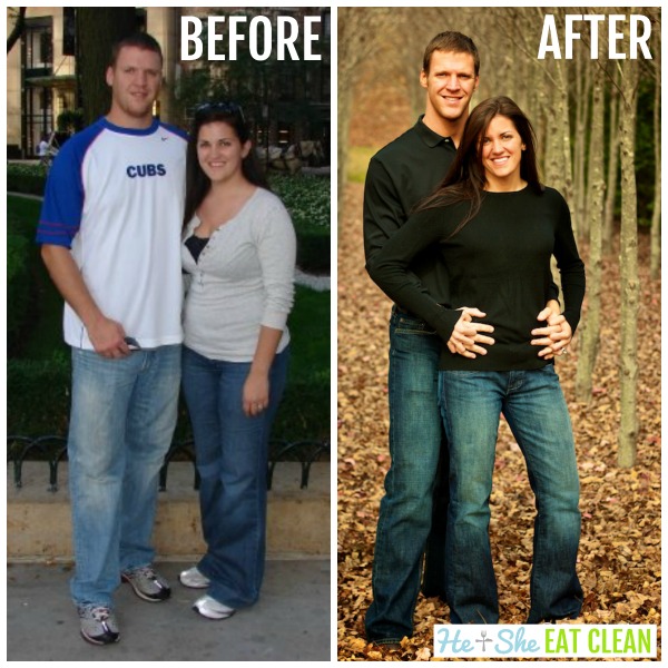 weight loss before and after of a couple - he and she eat clean