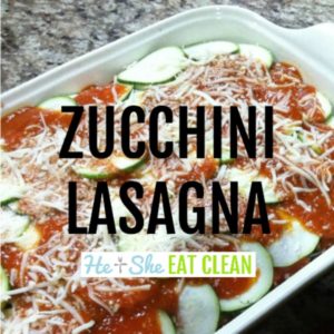 zucchini lasagna in a pan square image