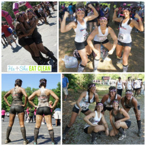 collage of pictures from the dirty girl mud run