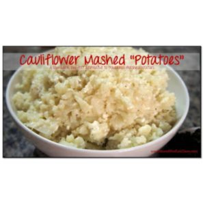 Cauliflower Mashed Potatoes in a white bowl