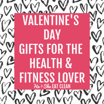black hearts with text that reads Valentine's Day Gifts for the Health & Fitness Lover