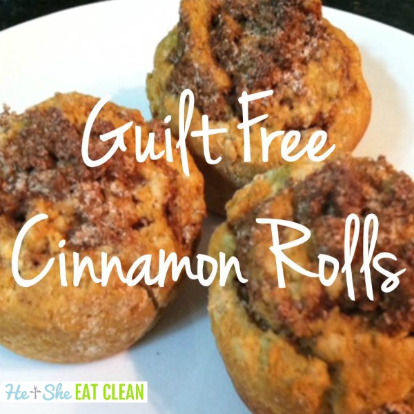 guilt free cinnamon rolls on a white plate