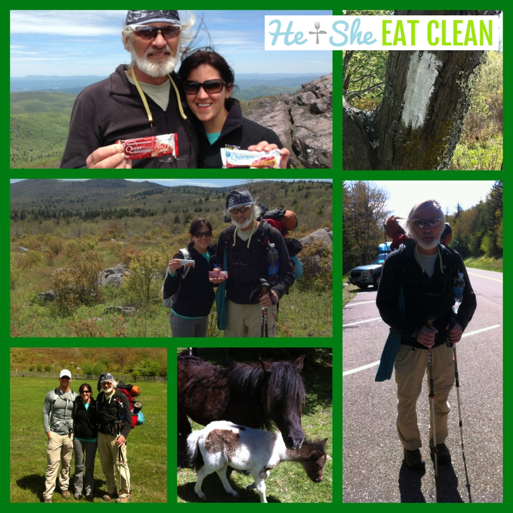 photo collage of hikers in Grayson Highlands