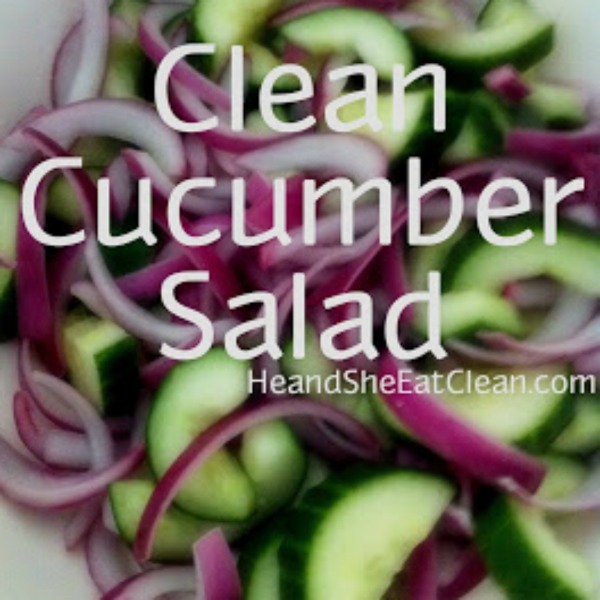 sliced cucumber and onion in a white bowl