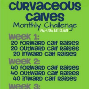 Curvaceous Calves One Month Fitness Challenge chart square image