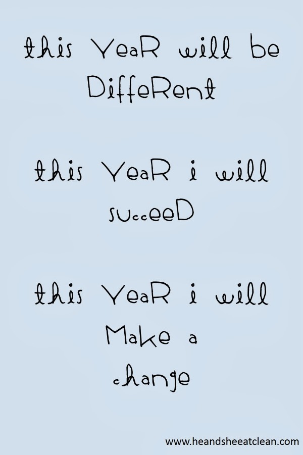 text reads This year will be different, this year I will succeed, this year I will make a change 