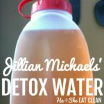 tea in a plastic container with text that reads Jillian Michaels' Detox Water square image