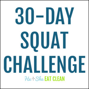 text reads 30 day squat challenge