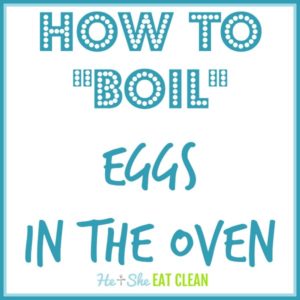 text reads how to boil eggs in the oven