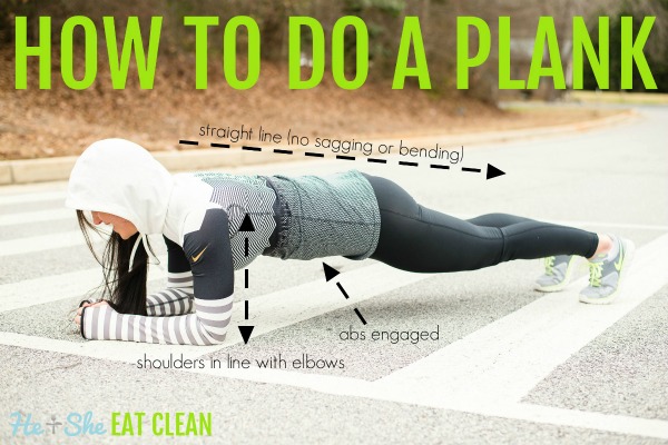 female in plank position with text that reads how to do a plank