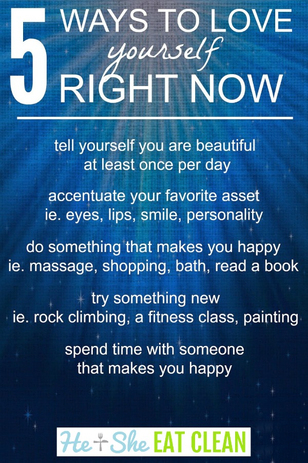 yourself right now with 5 tips listed on a blue background