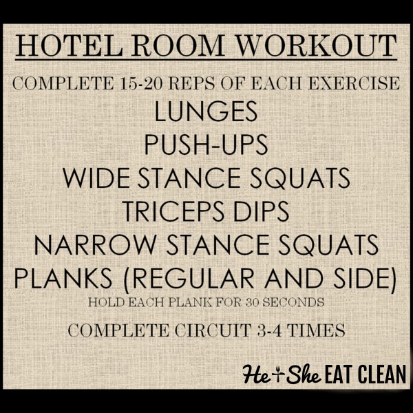 hotel room workout listed