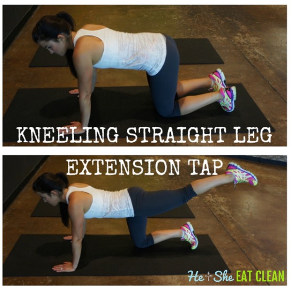 Glute Exercise - Kneeling Straight Leg Extension Tap