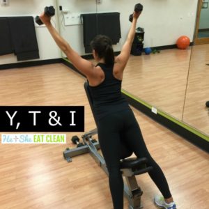 female doing Y, T & I Shoulder Exercise