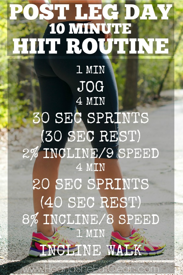 Post Leg Day 10 Minute HIIT Routine Workout