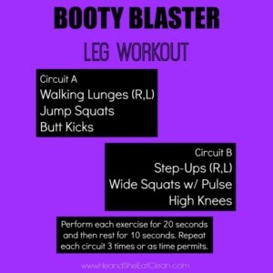 booty blaster leg workout listed