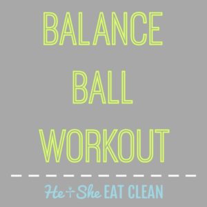 text reads balance ball workout