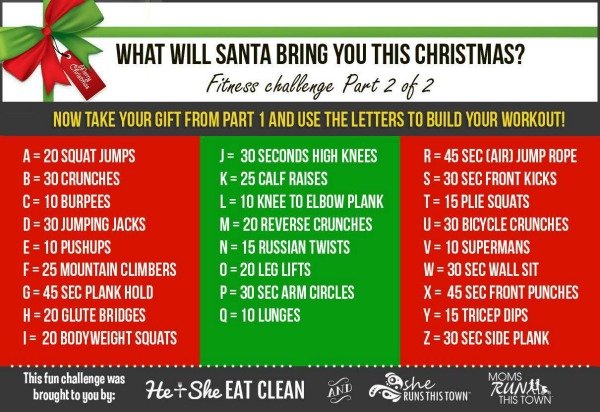 text reads build your own workout - holiday edition part 2 of 2
