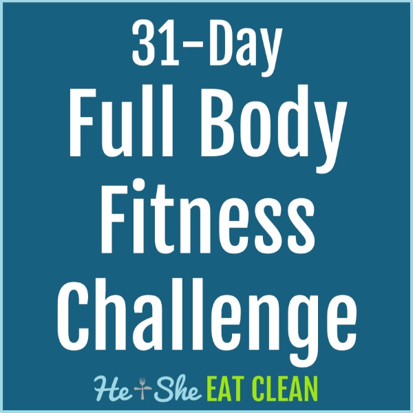 text reads 31-day full body fitness challenge