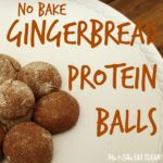 gingerbread protein balls on a white plate