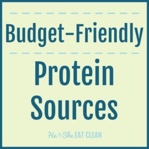text reads budget-friendly protein sources
