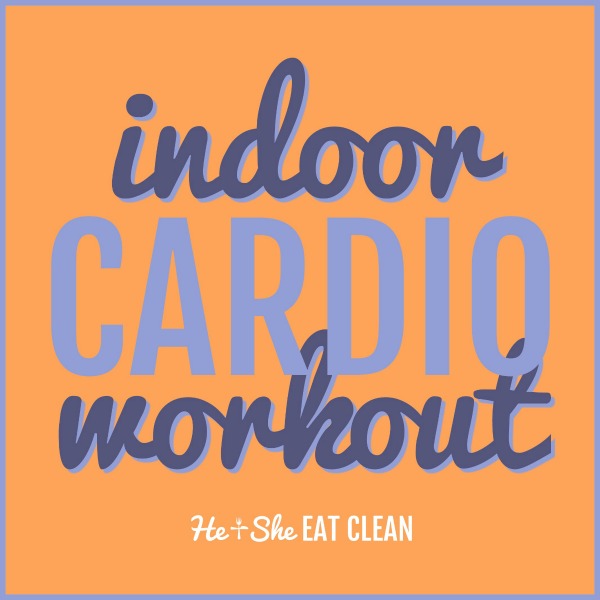 text reads indoor cardio workout