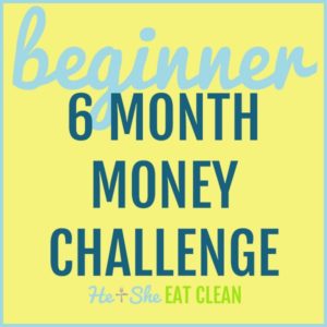 text reads beginner 6 month money challenge
