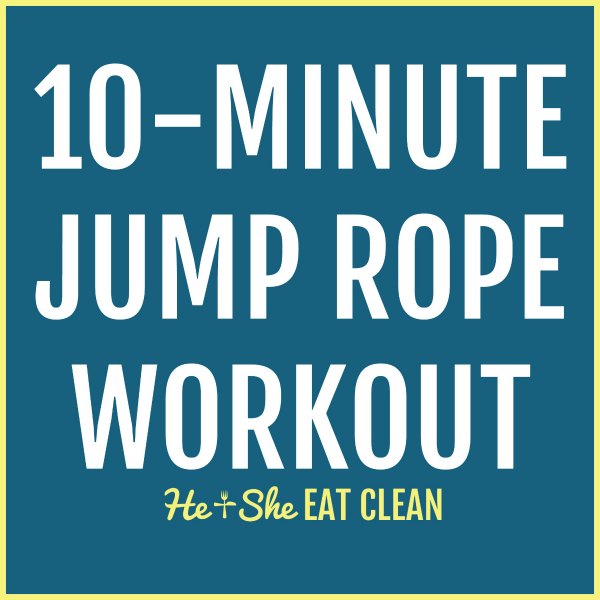 text reads 10-Minute Jump Rope Workout square image