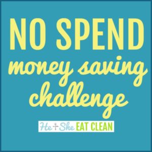 text reads no spend money saving challenge