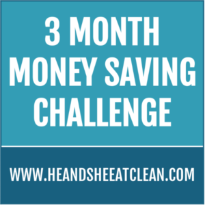 text reads 3 month money saving challenge