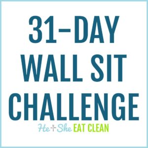 text reads 31-day wall sit challenge