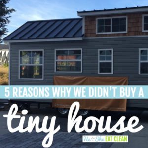 picture of a tiny home with text that reads 5 reasons why we didn't buy a tiny house