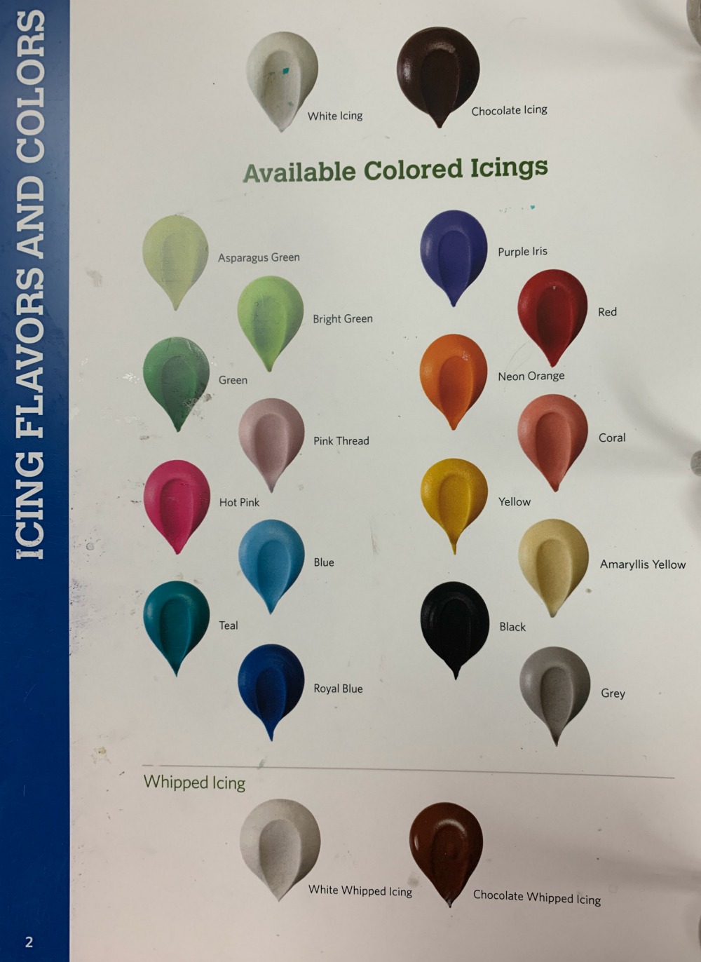 icing flavors and colors from Sam's Club