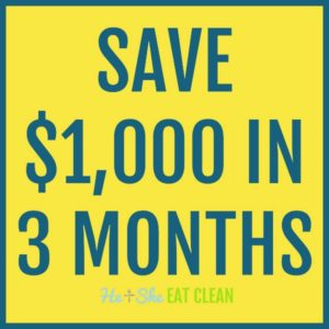 save $1000 in 3 months