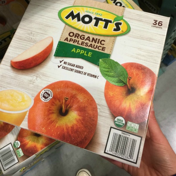 Motts Organic Applesauce from Costco