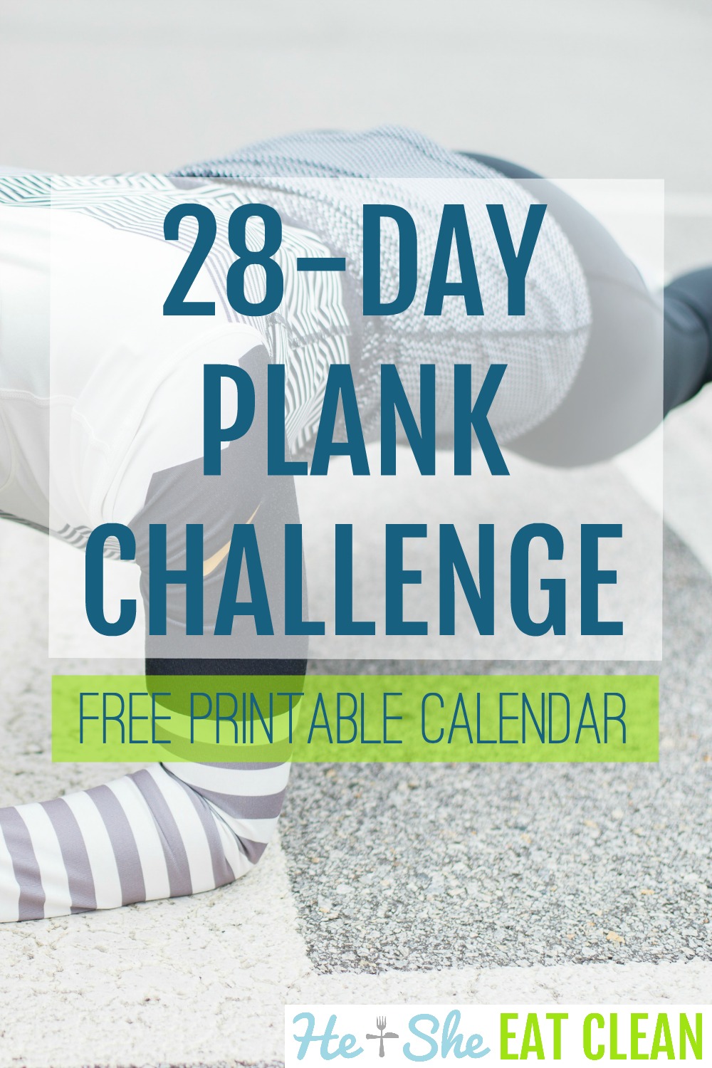 female doing a plank with text that reads 28-day plank challenge