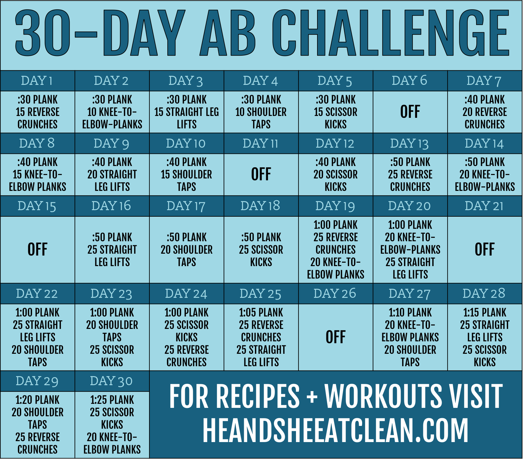 30-Day Ab Fitness Challenge
