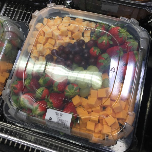 cheese and fruit tray from Sam's Club