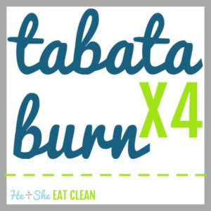 text reads tabata burn X4