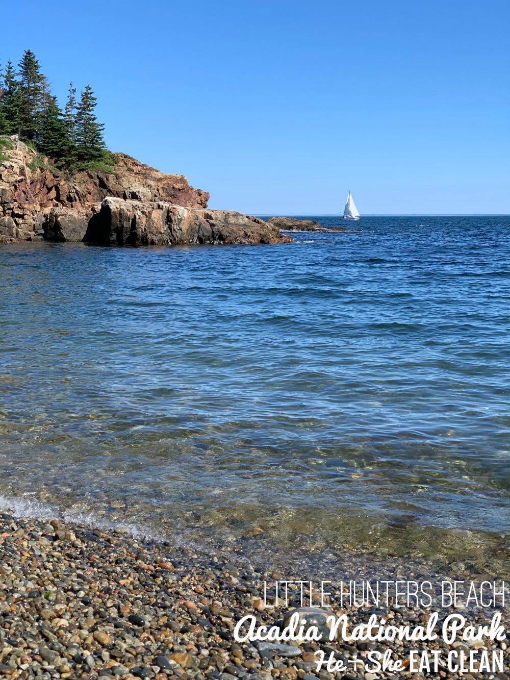 view of a sailboat on the Atlantic Ocean from Little Hunters Beach