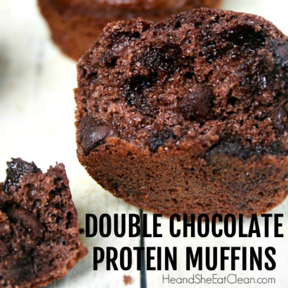Double Chocolate Protein Muffins