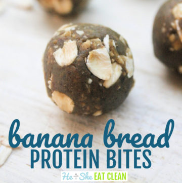banana bread protein bites with oats on a wooden table